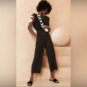 Banana republic slim wide leg cropped pants